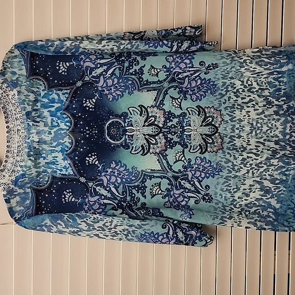 Chico’s cool pullover tunic sz 1(8-10) - Picture 7 of 9